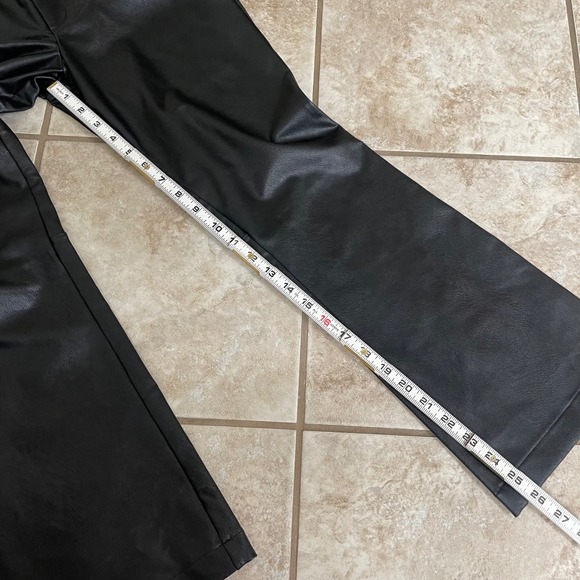 SPANX Faux Leather Flare Pants Black High Waist Slimming Women's Size Small - Picture 7 of 7